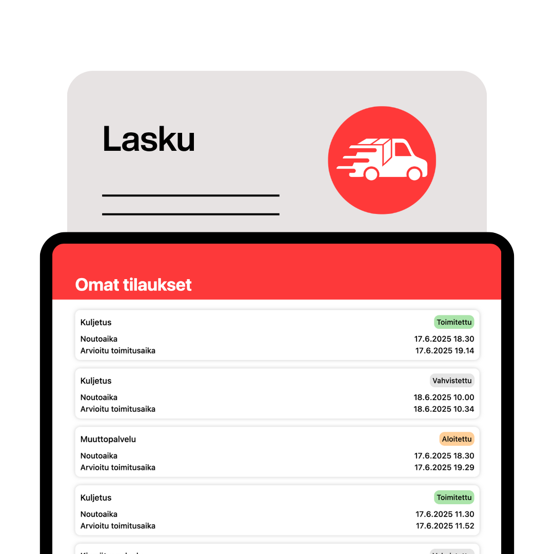 Screenshots of Lugg app
